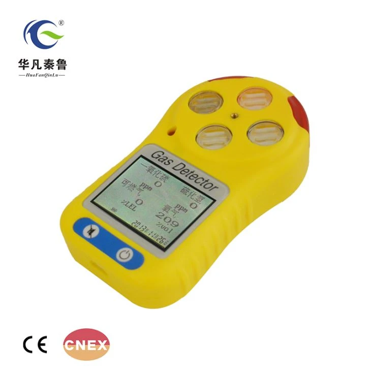Mini Size 4 Gas Detector For Portable CO H2S O2 LEL Multi Analyzer