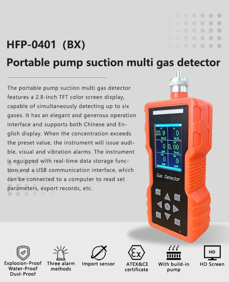 low price pump suction multi gas detector low price pump suction multi gas detector